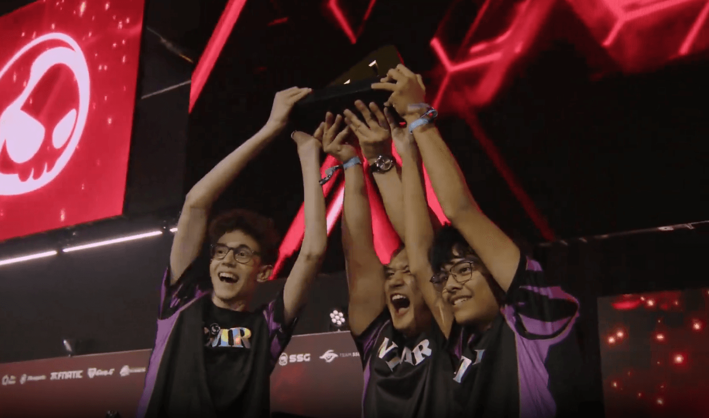 NTMR roster celebrating as world champions of The Finals